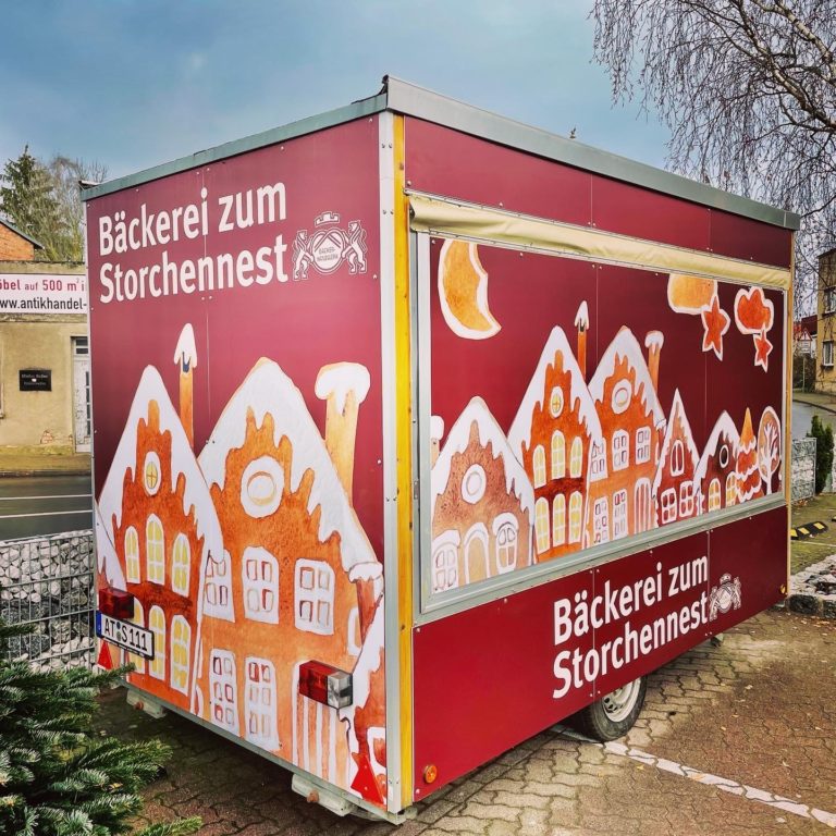Schilder- Plattendruck: Bäckerei Storchennest