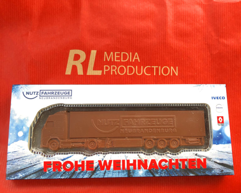 Schokolade mit Logo bedruckt: Nutzfahrzeuge