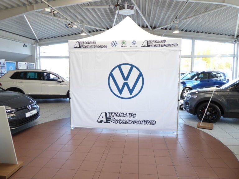 Zelt bedruckt: Autohaus Eschengrund