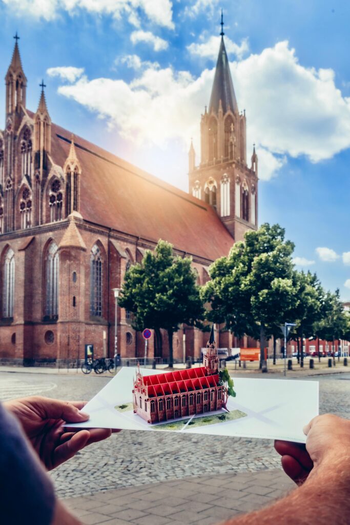 Konzertkirche Neubrandenburg 3D Popup-Karte